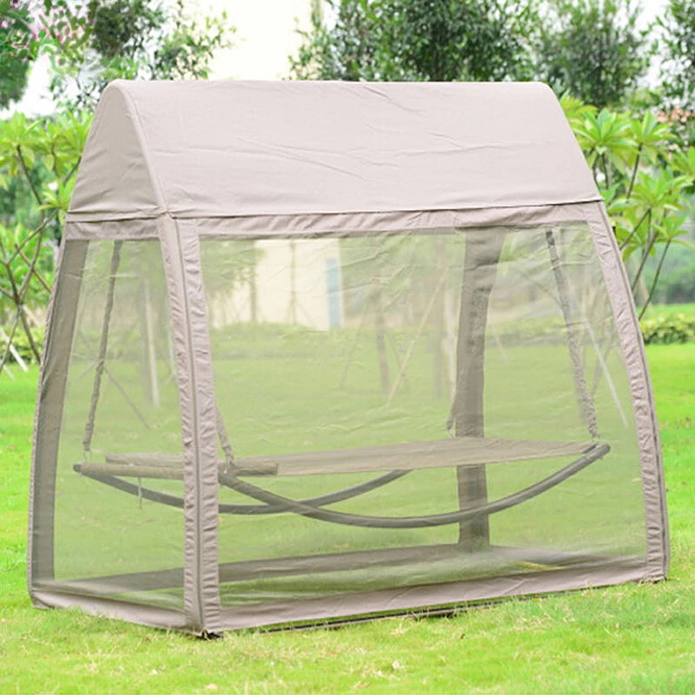 New arrival outdoor leisure swing bed gazebo with mosquito net garden furniture