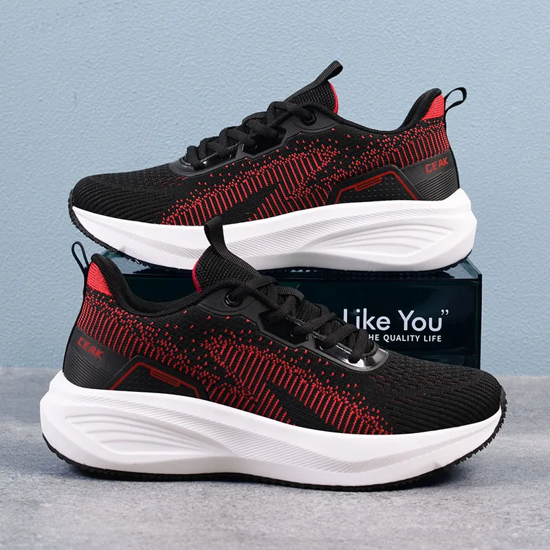 

Men's breathable Lightweight casual sports shoes Four season Thick sole comfort Racing outdoor running shoe youth speed sneakers