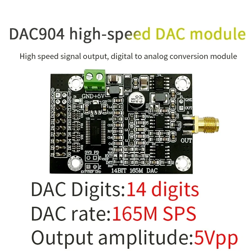 FPGA Development of a 14 Bit Parallel 165M Sampling Waveform Generator for DAC904 High Speed DAC Module