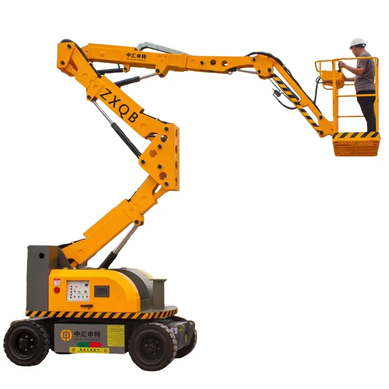 Mobile Trailer Mounted Platform Curved Arm Elevator Articulated Boom Lift