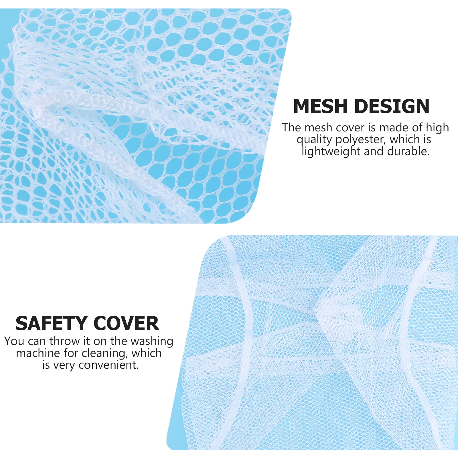 

2Pcs 50x45cm Child Safety Fan Cover Secure Mesh Protector for Home Use Lightweight Reusable Easy Install Summer Cooling