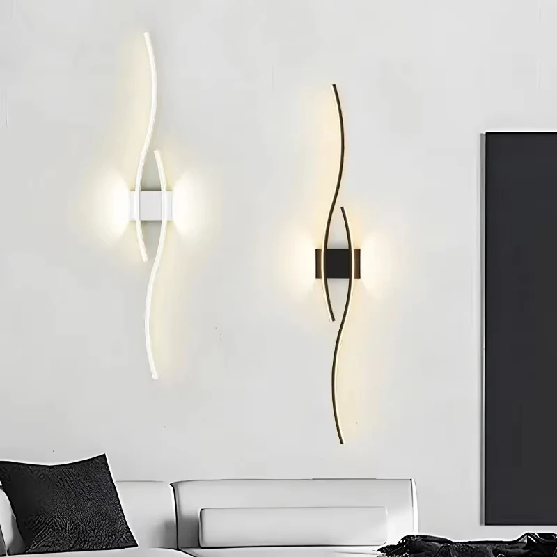 

Indoor LED Wall Lamps Wall Lights Decor for Bedside Bedroom Black White LED Wall Sconce Lighting Fixtures for Corridor Balcony