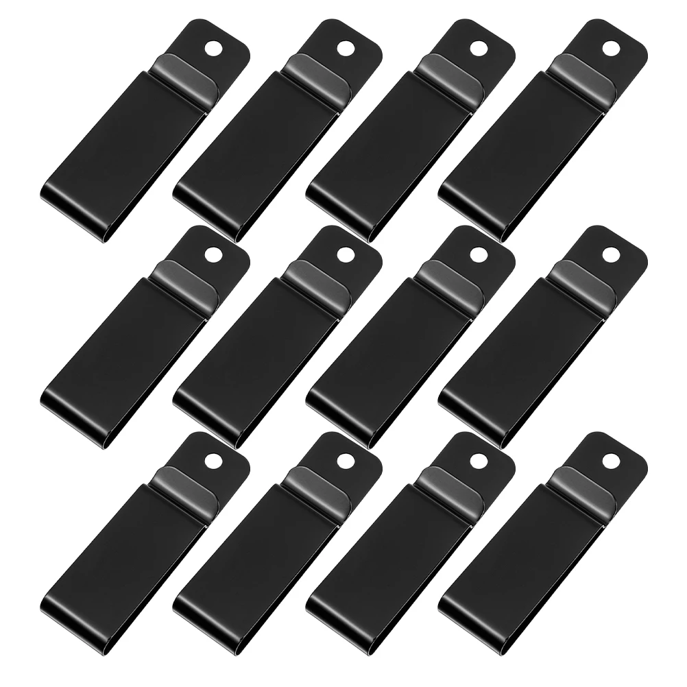 

12pcs Metal Belt Clips Keyring Hooks Carabiner Adjustable Clip on Accessories for Phone Wallet Keys Travel Daily Use