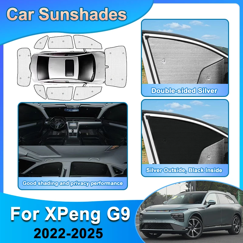 

For XPeng G9 2025 Accessories 2022 2023 2024 Anti-UV Car Upgraded Sunshade Curtain Style Windshield Folding Sun Visor Cover Part