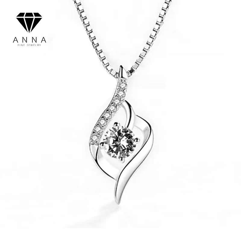 

Luxury 925 Sterling Silver Plated Platinum Plated High Carbon Diamond Necklace For Women Banquet Anniversary Birthday Gift 2023