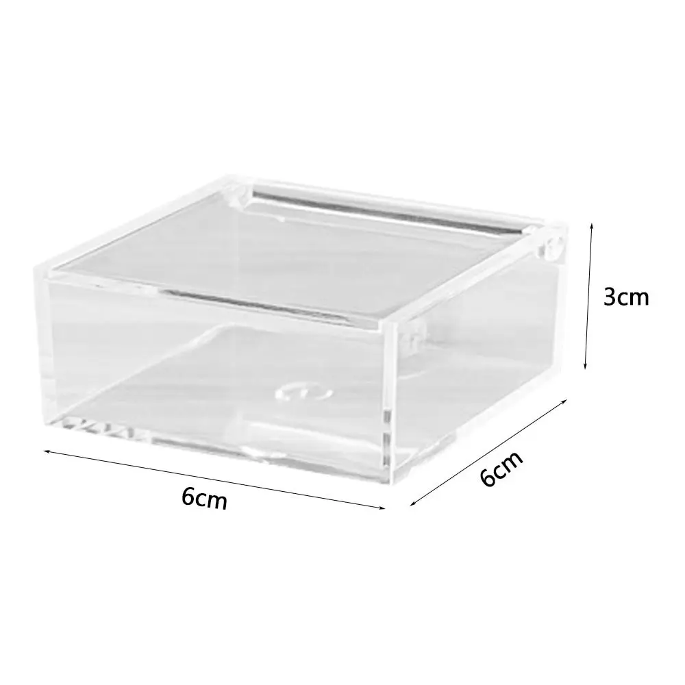 Boîte de rangement multi-tailles Durable, couvercle rabattable avec couvercle, boîte en plastique, boîtes d'emballage cadeaux carrées en acrylique pour la maison