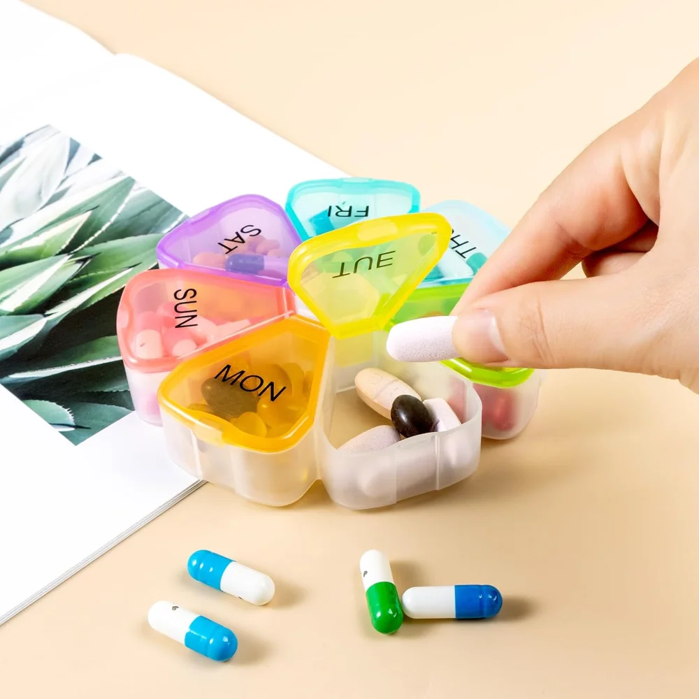 Neue Heiße Premium 7 Grids Tragbare Reise Pille Box Fällen Container Organizer Lagerung Tablet Medizin Pillen Vitamin Fisch Öle Werkzeuge