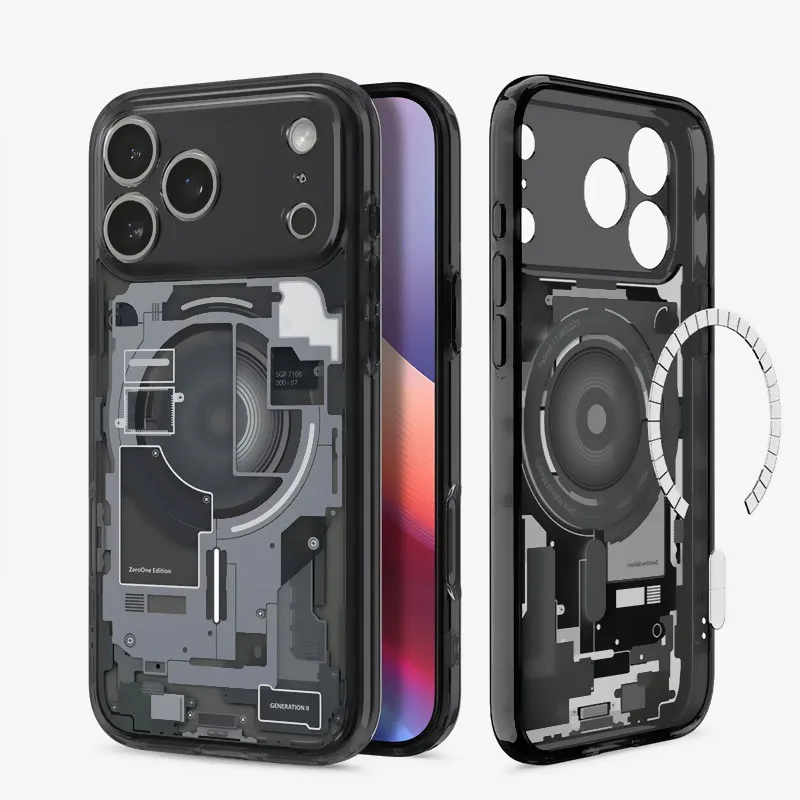 Neue Technologie Magnetische Hülle für iPhone 17 Pro Max 16 15 14 13 12 Cover 17Pro Transparent Stoßfest für MagSafe Handyhüllen Coque