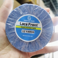 1 Roll 0.8 cm  12/3 Yards Super Hair Blue Tape Double-Sided Adhesive Tape for Hair Extension/Lace Wig/Toupee