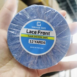 1 Roll 0.8 cm 12/3 Yards Super Hair Blue Tape Double-Sided Adhesive Tape for Hair Extension/Lace Wig/Toupee