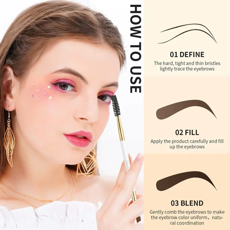 Docolor Eyebrow Brush+Eyebrow Comb Beauty Eyebrow Brush Professional Makeup Brushes For Eye Brow Brush Eye Blending Brush