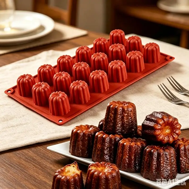18 Holes Caneles Silicone Mold Muffin Cupcake Baking Tray Bordelais Fluted Cake Pudding Mold DIY Baking Kitchen Accessories