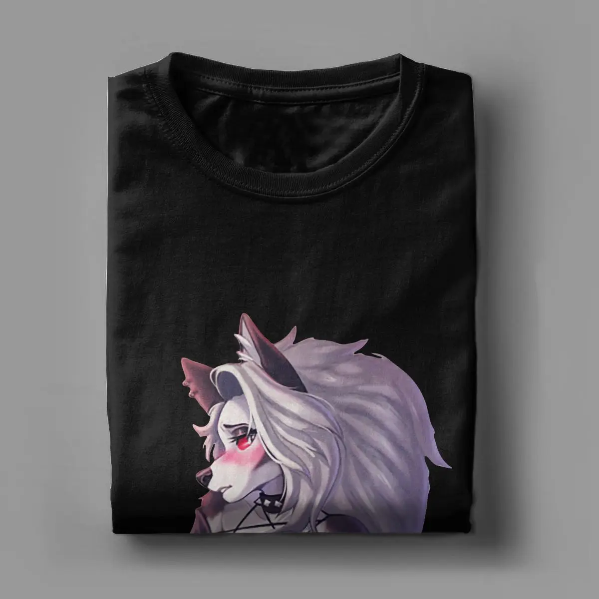 Shy Loona T Shirts for Men Women Pure Cotton Vintage T-Shirt Crewneck Helluva Boss Anime Tee Shirt Clothes Plus Size