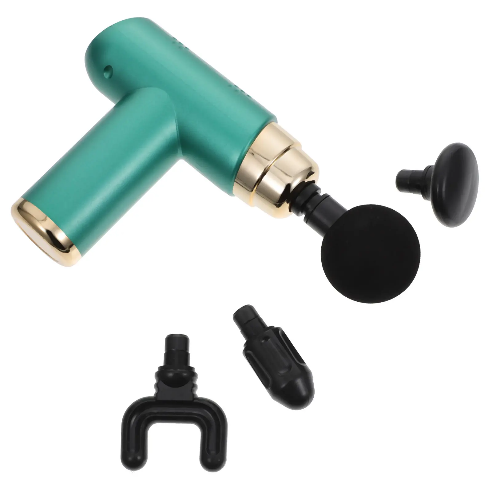 

Набор из 1 мини-массажера для фасций с регулировкой, перкуссионный массажный пистолет, электрический массажер для тела, портативное домашнее массажное устройство, 6 скоростей, 4 насадки