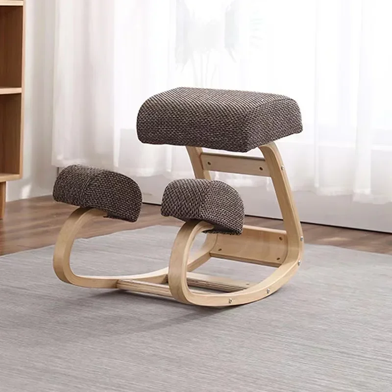 

Ergonomic Kneeling Chair for Office Home Desk Chair Solid Wood Kneeling Rocking Chair with High-Resilience Foam Seat Cushions