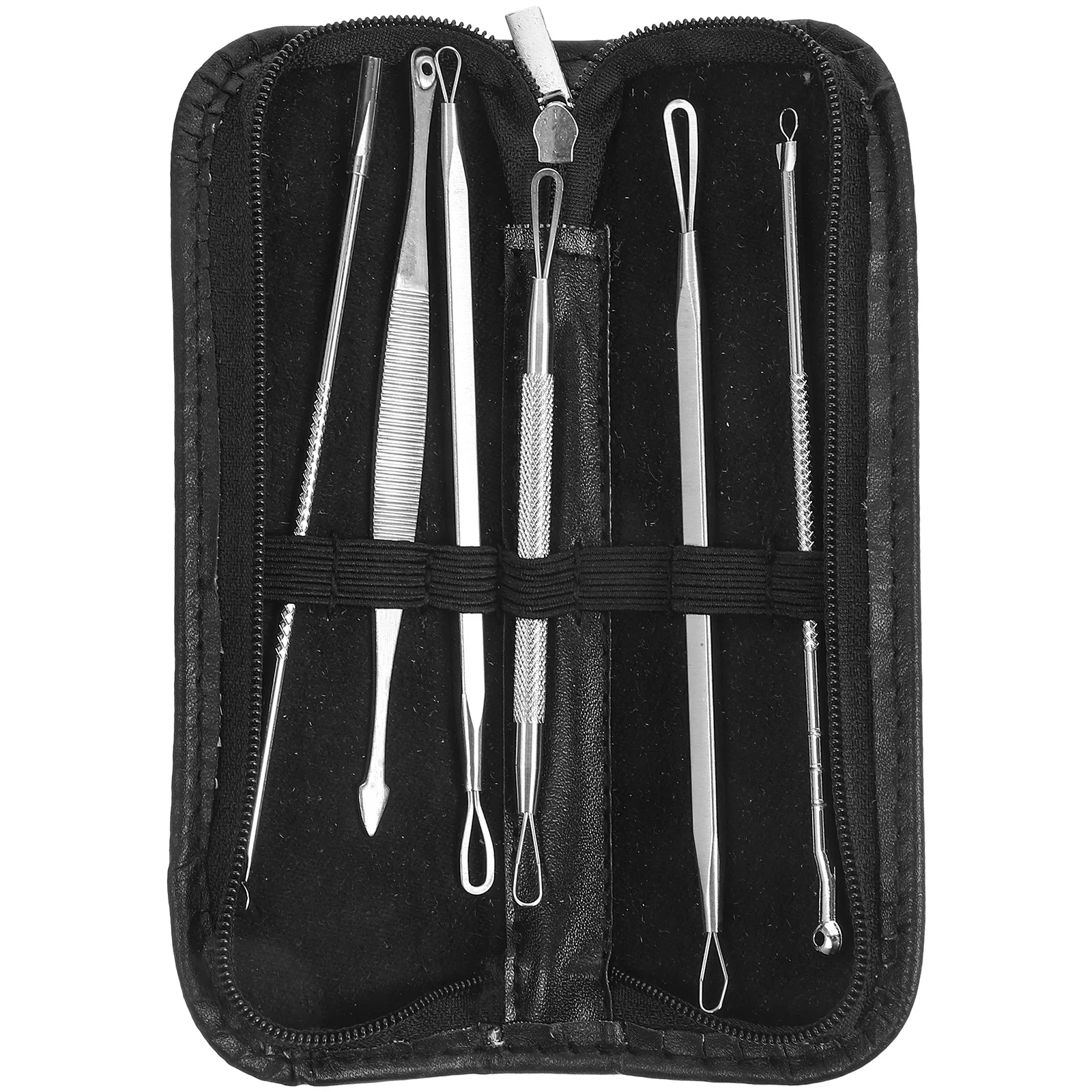 

1 Set Of Professional Tools Stainless Steel Acne Needles Portable Cell Clip For Whiteheads Pores Cleaning