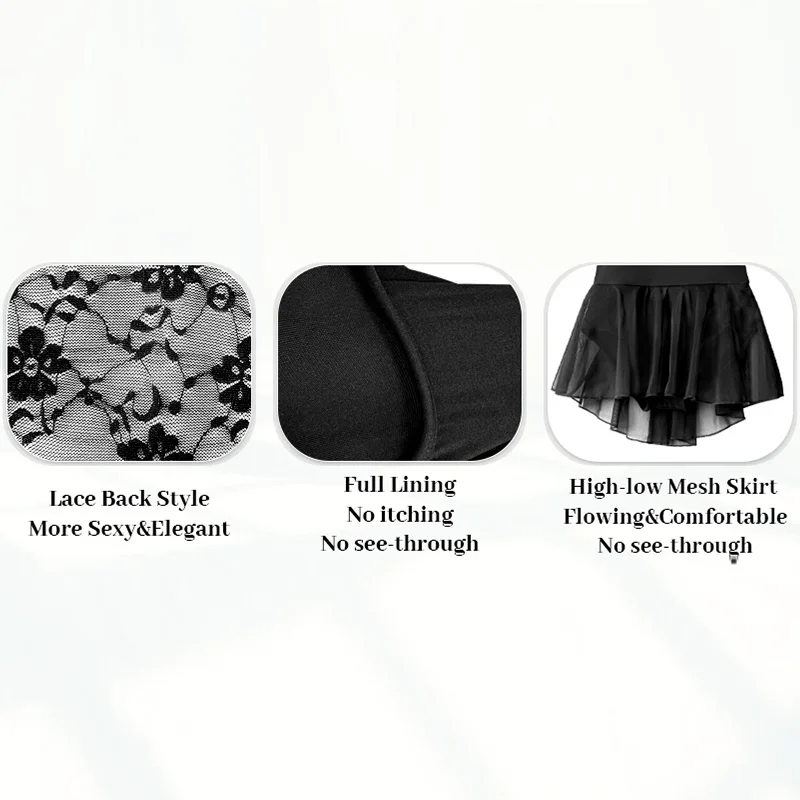 Dziewczęca sukienka na ramiączkach, trykot do baletu, gimnastyki, topy bez rękawów, spódnice z odkrytymi plecami i krzyżującymi się ramiączkami.