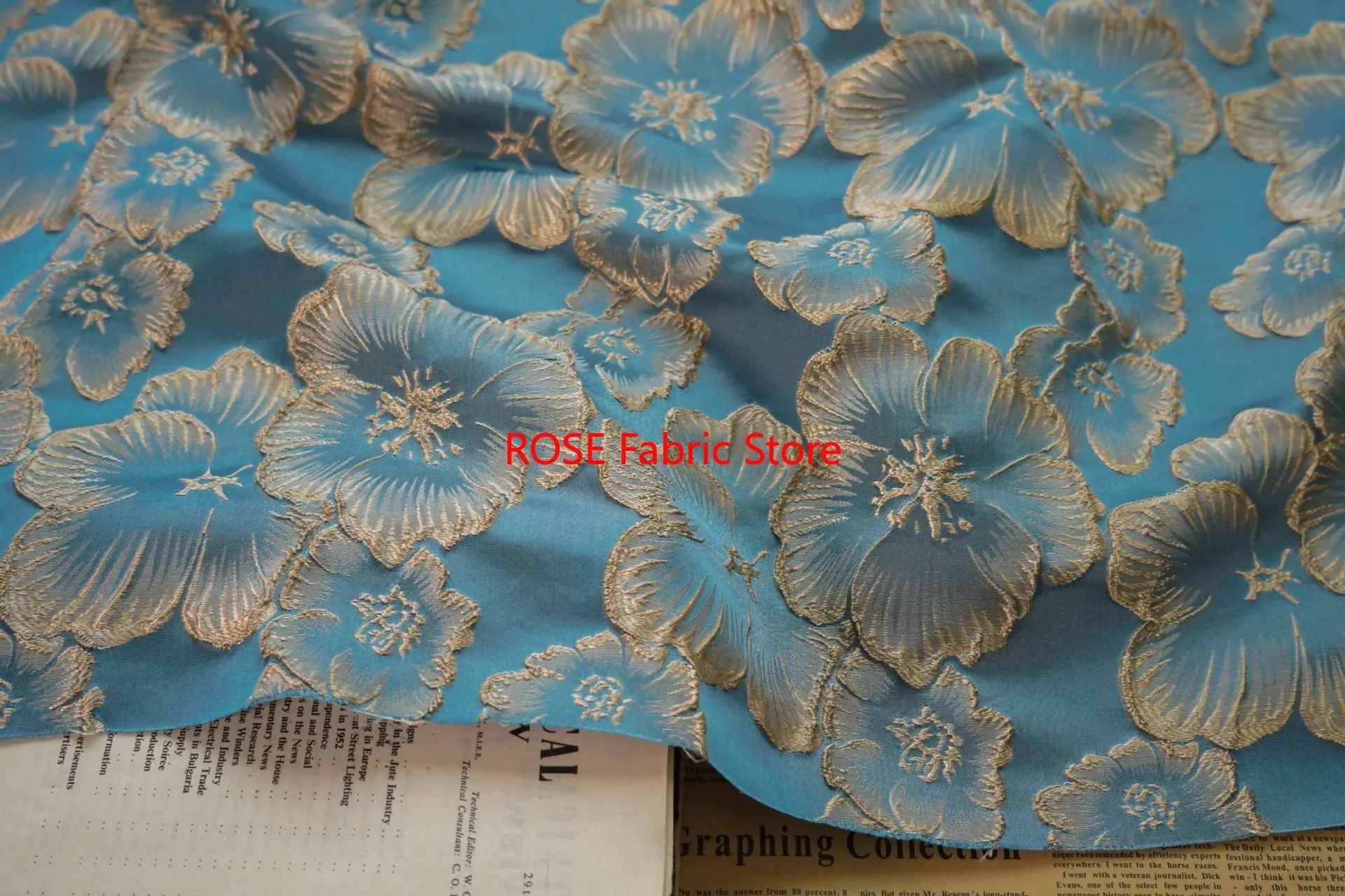 ผ้าแจ็คการ์ดลายดอกไม้ 3 มิติ สวยงาม ยาว 1 เมตร ย้อมเส้นด้าย สำหรับตัดเย็บเสื้อผ้าสไตล์เรโทรสำหรับผู้หญิง ฤดูใบไม้ผลิ ฤดูใบไม้ร่วง ใช้ทำเสื้อโค้ท กระเป๋า