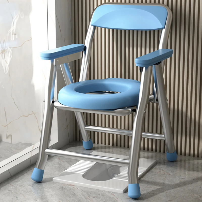 

Portable Toilet Chairs for Elderly Adjustable Bedside Commode with Armrests&Sliding Bucket Odor-Proof Supports 220 Lbs Bath Seat