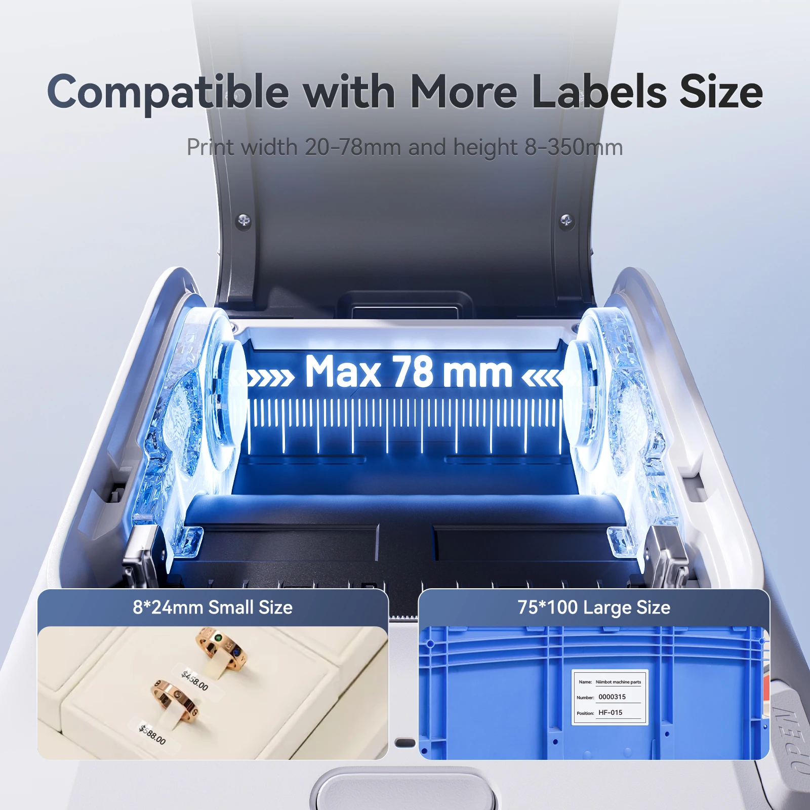 Niimbot جديد 3 بوصة طابعة لاسلكية متنقلة صغيرة طابعة ملصقات نقل حراري M3