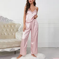 2023 Lace Pajama For Women Lace Nightgown Sets Lingerie Satin Lingerie Nightie Slips Sleep Pajama Sets Sleepwear Pajama Sets