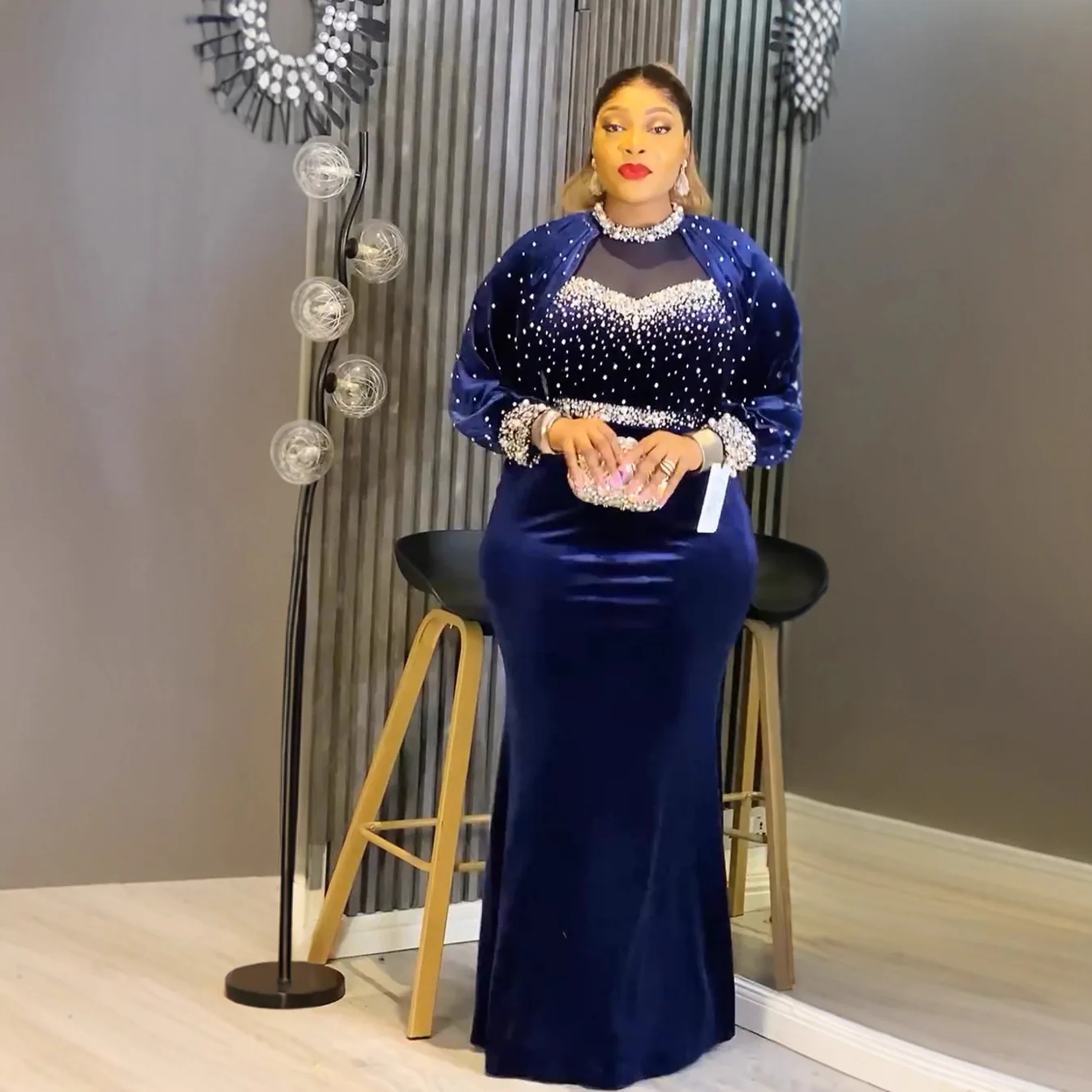 

African Party Dresses for Women 2026 Plus Size Fashion Dashiki Ankara Velvet Wedding Gowns Elegant Turkey Muslim Maxi Dress