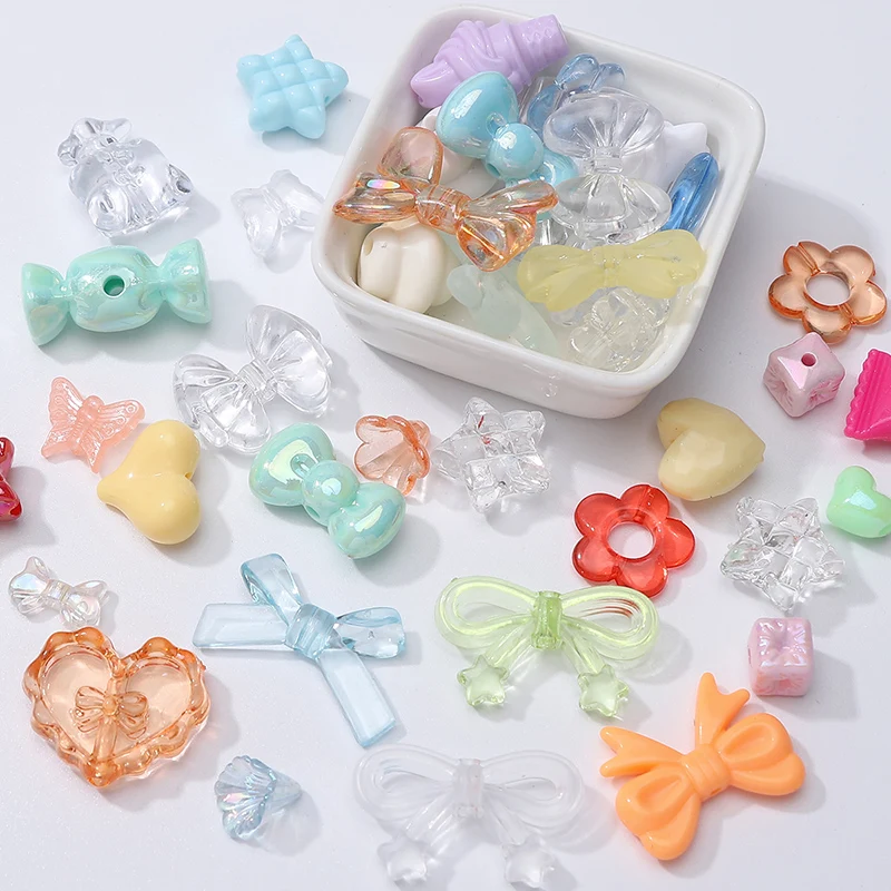 New Fashion Vintage Baroque Acrylic Loose Decorative Beads For DIY Handmade Bracelet Jewelry Making Accessories