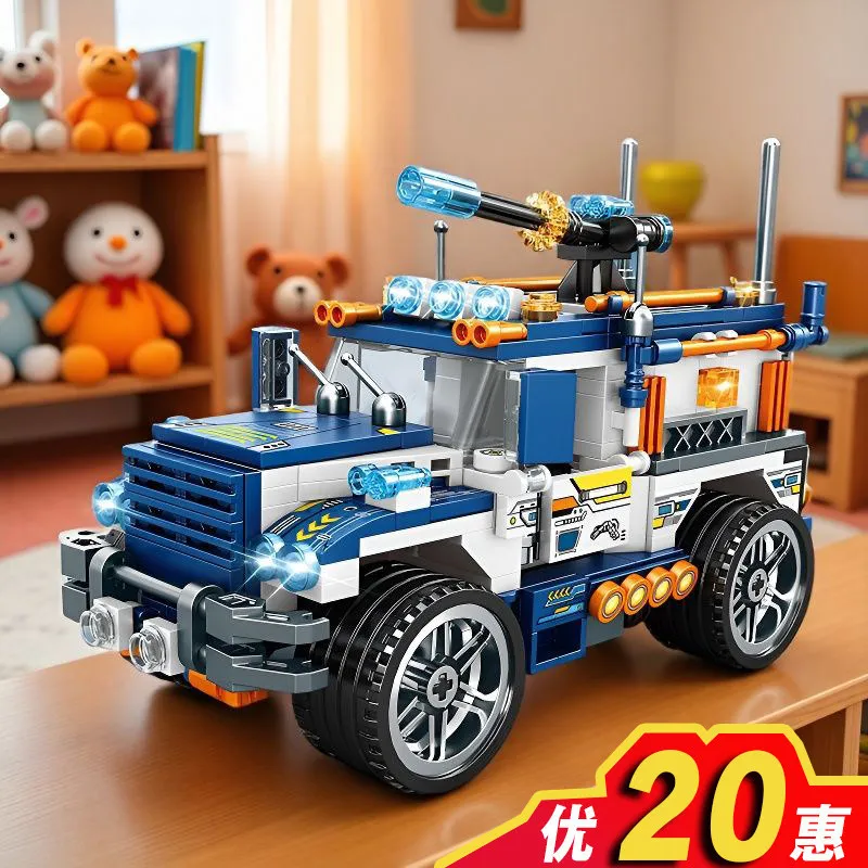 

ACE 2025 New Armored Police Car Building Blocks Military Themed Assembly Model Educational Construction Toy For Kids Boys