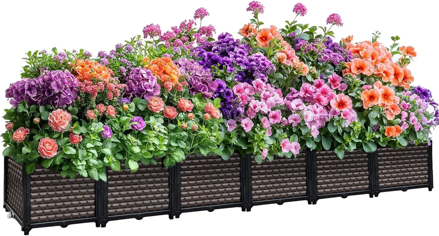 

Большие кашпо для уличных растений, высота 14 дюймов, приподнятые кровати для садоводства, самостоятельный полив, приподнятый ящик для цветов с ножками,