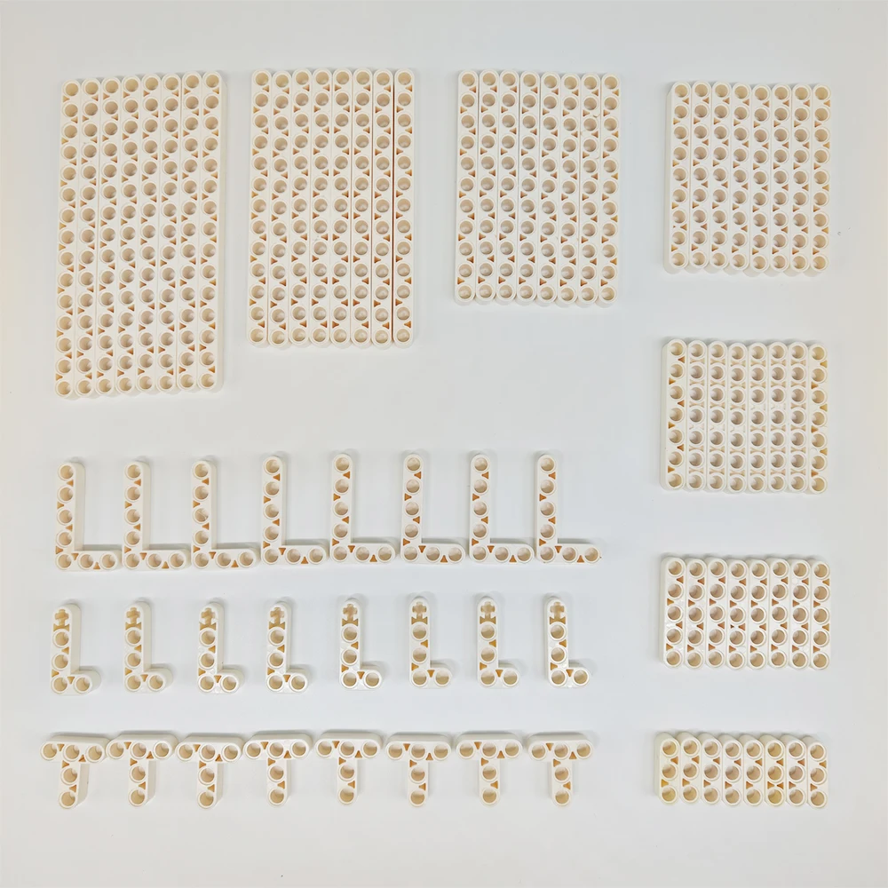 80PCS Compatible 60483 Thick Hole Arm Beam Liftarm Set Technical Creative Parts MOC Brick Car Truck Accessories Building Blocks