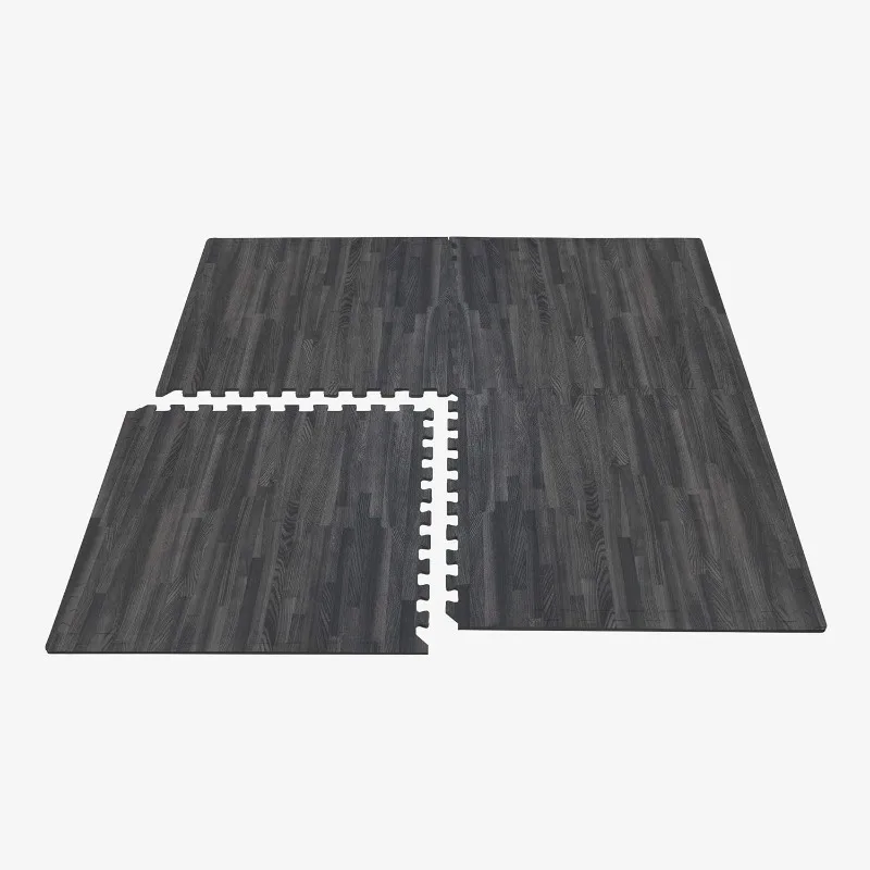 48 Sq FtThick Printed Foam Tiles, Premium Wood Grain Interlocking Foam Floor Mats, Anti-Fatigue Flooring – Stylish Flooring