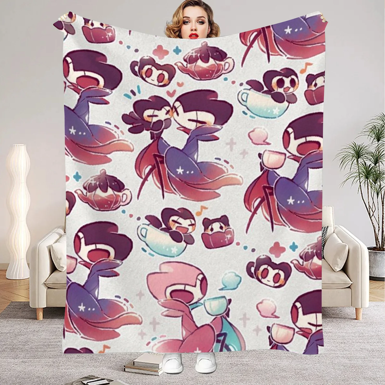 Hollow Knight Blanket Cartoon Game Printed Flannel Blanket for Home Living Room Bedroom Decor New Year Christmas Gift for Fans