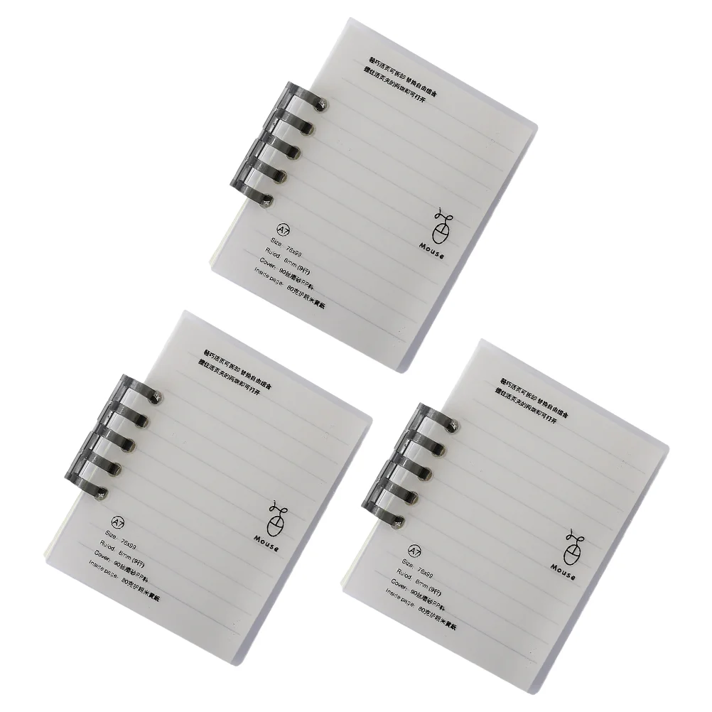 

3 Pcs Word Book Memo Pad Pocket Note Pads Portable Notebooks English Notepads Study Loose-leaf Carry Diary Mini