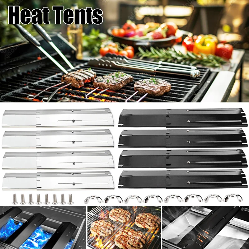 

Adjustable Stainless Steel Heat Plate BBQ Gas Grill Replacement Set Outdoor Cooking Accessories Kit for Kitchen 298-563mm