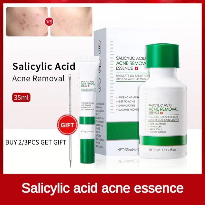 Salicylic Acid Acne Removal Serum Treatment Acne Product Shrink Pore Remove Blackheads Facial Cleaning Fade Acne Marks Whitening