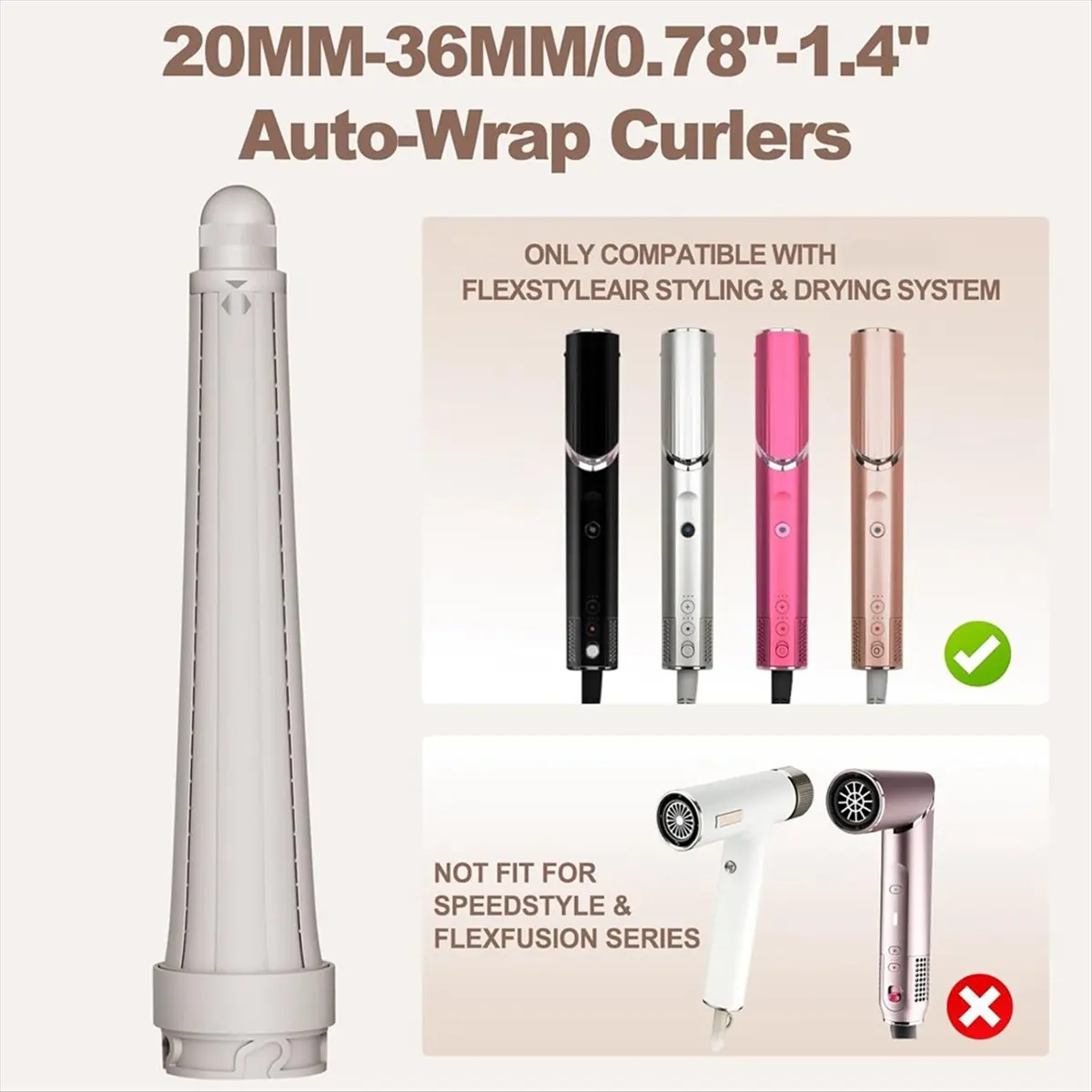 

Конические бочки и насадка воздушного потока N18R для FlexStyle HD430/HD435/HD440