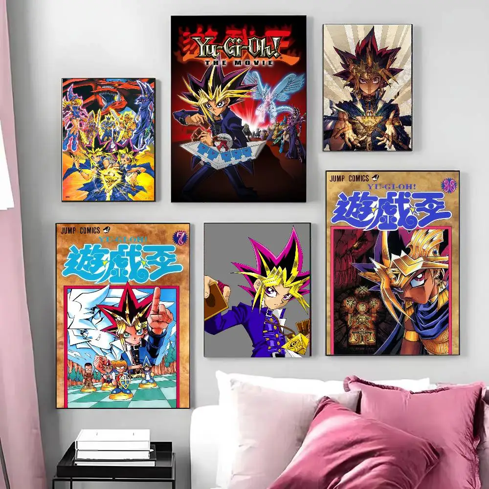 Japanese Anime Y-Yu Gi Oh Art Sticky Wall Waterproof Home Living Room Bedroom Bar Aesthetic Decoration