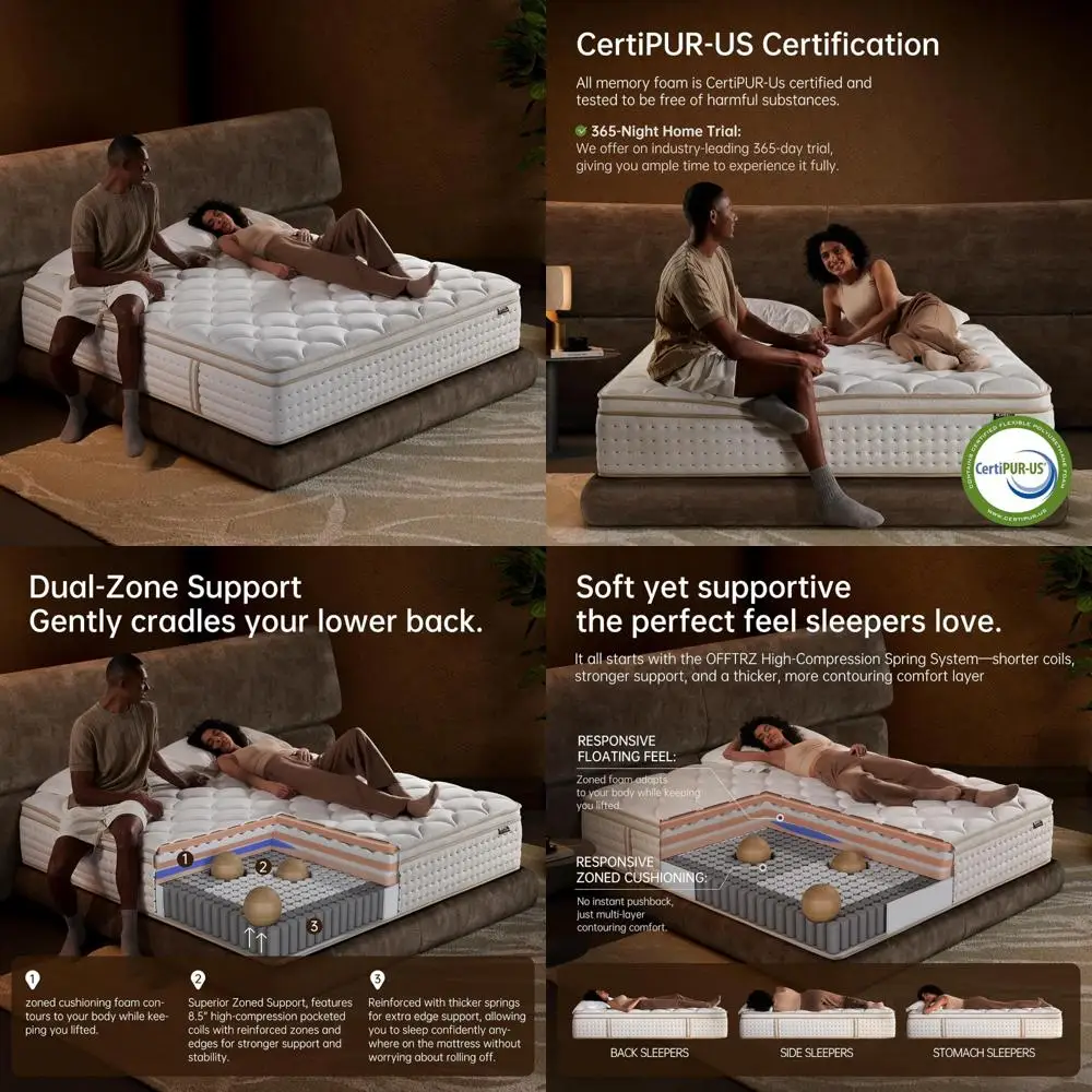 하이브리드 메모리폼 퀸 매트리스 이미지