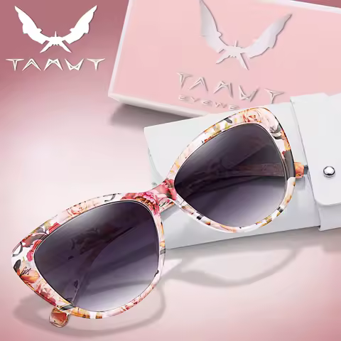 Women's Fashion Cat Eye Sunglasses with Box Men's Full Frame Colorful Glasses Daily wear Shopping Travel Hiking Beach Eyewear