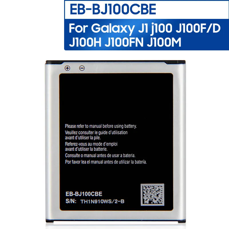 

Replacement Phone Battery EB-BJ100CBE For Samsung Galaxy J1 j100 J100F J100H J100FN J100M NFC EB-BJ100BBE 1850mAh