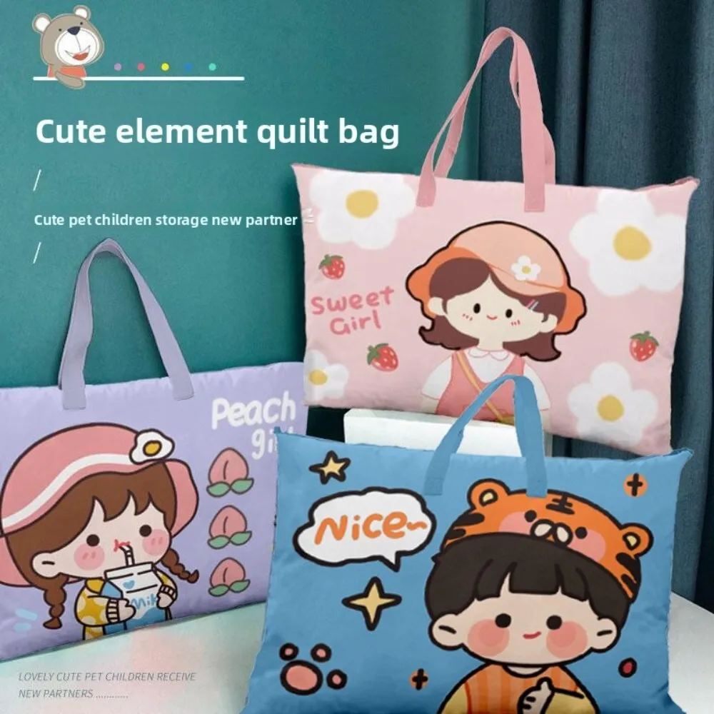 

Waterproof Cartoon Oxford Cloth Kids Storage Bag for Quilt Blanket Organizer School Daycare Home Use Durable Lightweight Toy
