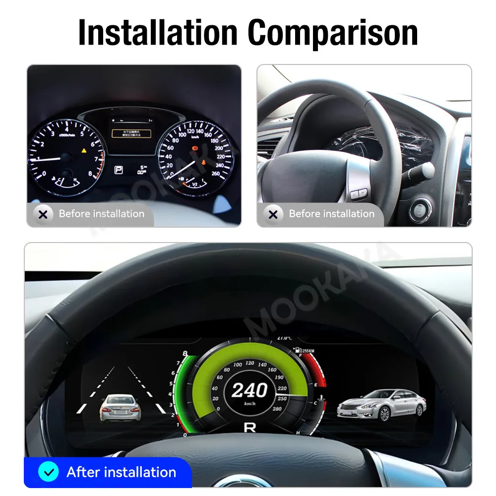 LCD Digital Cluster Virtual Cockpit For Nissan Teana 2013-2018 Instrument Speedometer Dashboard Screen Plug And Play Car Parts