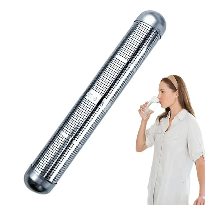 Alkaline PH Water Filter Stick Stainless Steel Portable Hydrogen Mineral Purifier Tourmalin ORP Stone Effective For Home Office