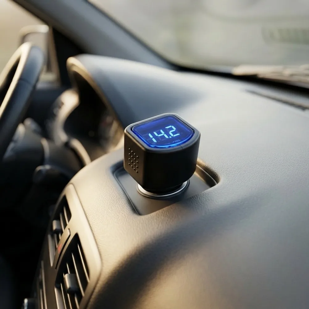 Digital display voltmeter for vehicle DC 12V24V with LED high brightness for automotive battery voltage measurement