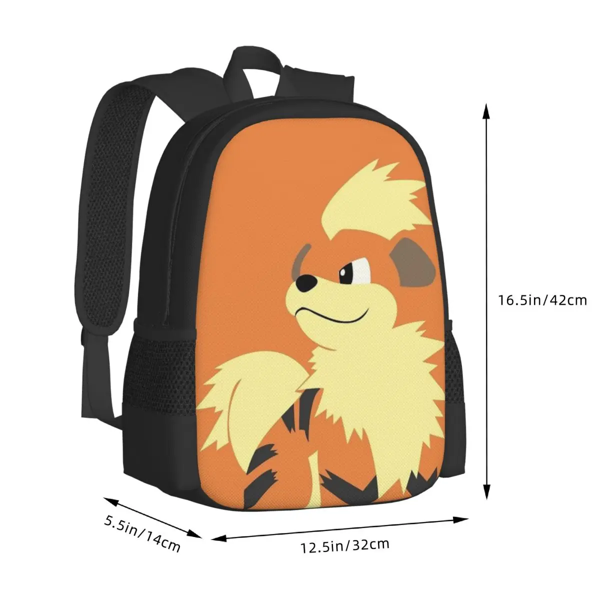 Growlithe Shoulder Bag Backpack Adjustable Shoulder Straps With Zipper Bag For Travel Nice gift Customizable