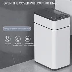 Smart Trash Bin Intelligent Sensor Bins Large Capacity Household with Lid Bathroom Toilet Crevice Living Room Packing Trash Can