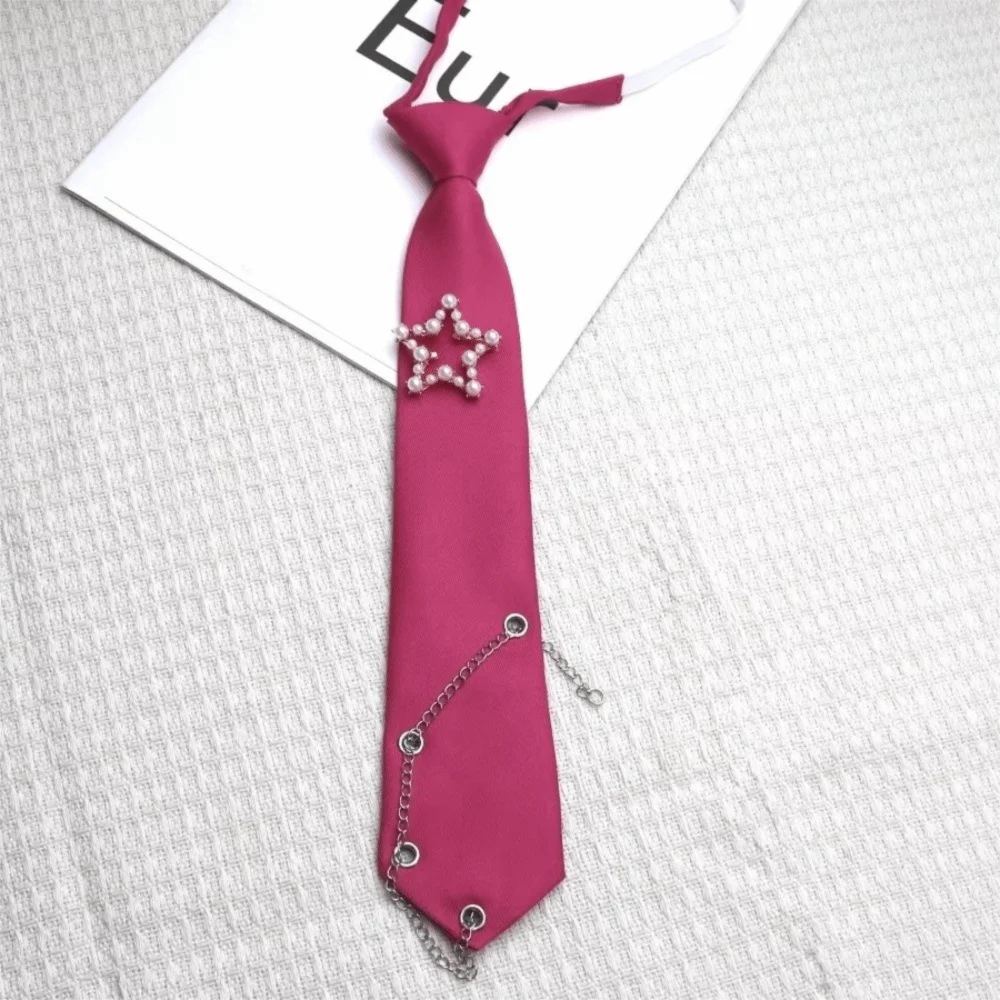 Elegant Korean Style Star Tie Tassels Choker Long Necktie Necklace Academic Style Shirt Tie Students