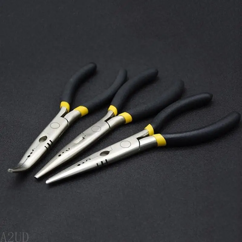 A2UD Fishing Pliers Wire Cutter Saltwater Freshwater Angler Plier Bent/Straight Nose