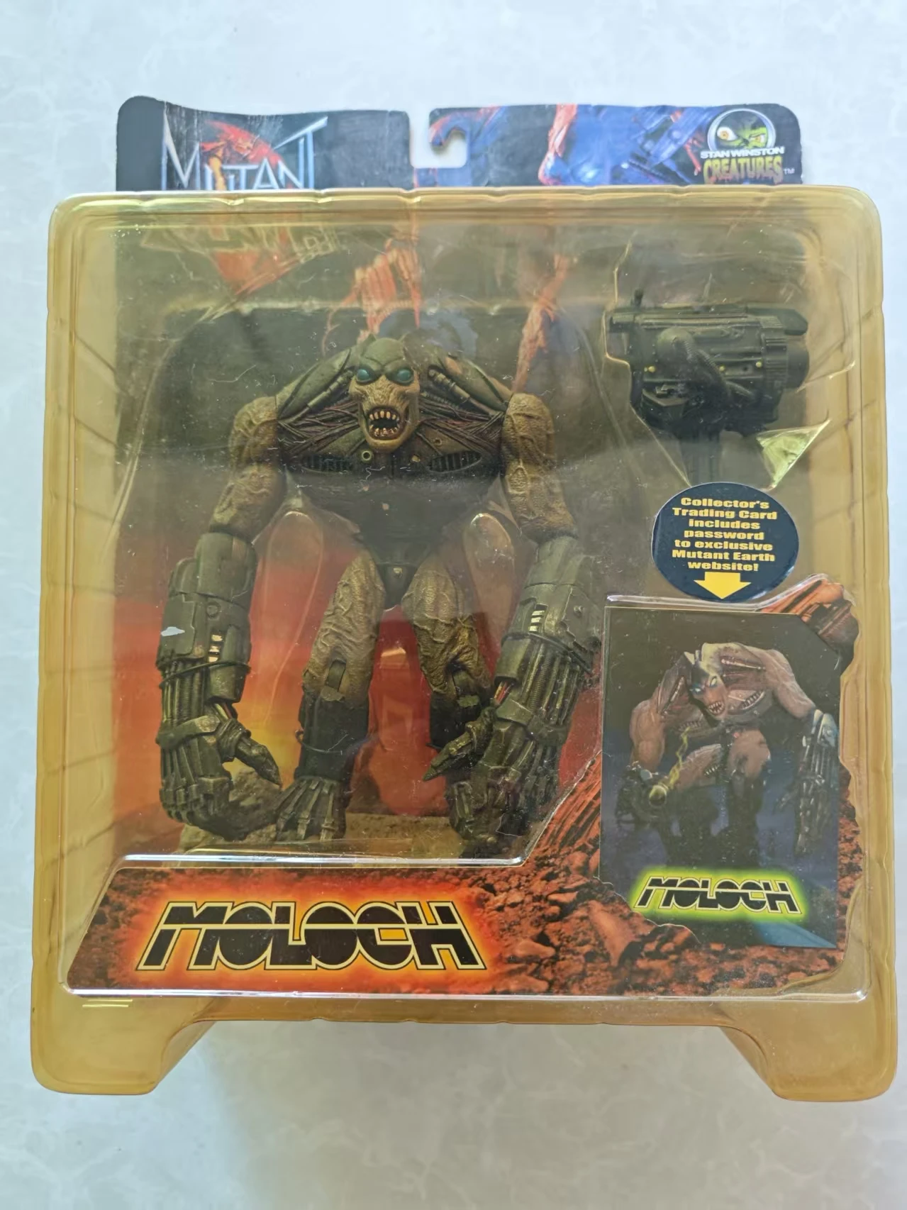 

Фигурка Stan Winston Creatures Mutant Earth Moloch NOC 2001, редкая коллекционная фигурка Коробка слегка желтая