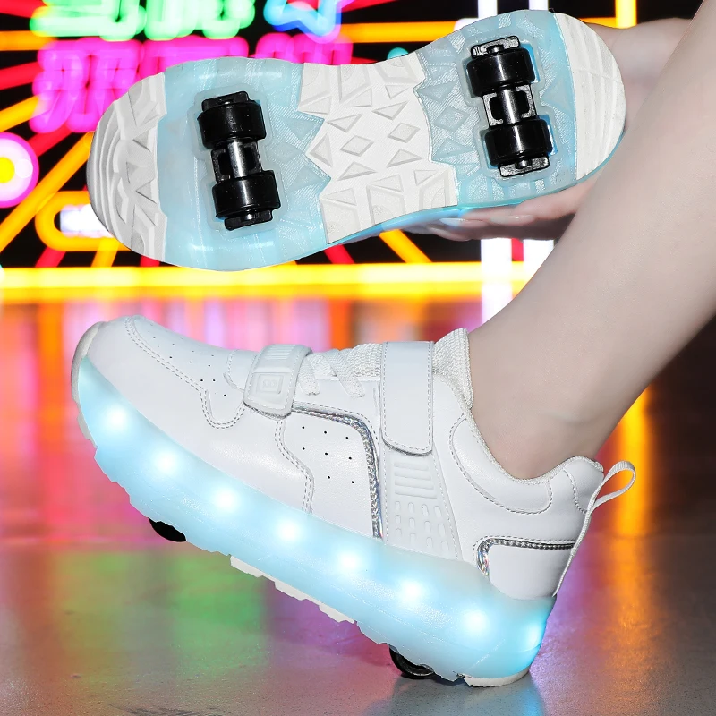 

2025 New Student Skating Shoes: Kids' Invisible 4-Wheel Roller Sneakers – Boys' & Girls' Sports Heelys